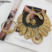 Costume High Quality Jewelry Popular Italian Goldplated Jewelry Sets for Women FHK13542