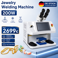200W Schmuck-Laserpunktschweißgerät für Gold, Silber und Edelstahl mit 10-fachem Mikroskop zur Reparatur von Halsketten, Ringen und Armbändern, 220V EU-Lagerbestand