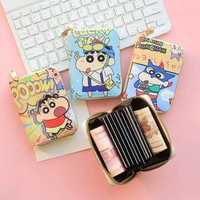 2025 New Crayon Shin-chan Cute Compact Coin Purse Cartoon Anime Short Zipper Wallet for Boys and Girls