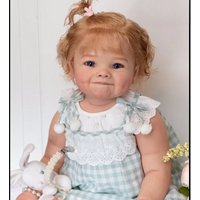 28inch Reborn Doll Kit Raya Already Painted Unfinished Reborn Doll Parts with Body Cloth and Brown Eyes