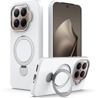 Shockproof Ring Holder Rotating Kickstand Phone Case For Xiaomi 15T Pro Mi 15T, Slim Skin Fleece Lining Protective Cover Funda