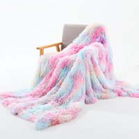 HOLARwing M-Couverture en Peluche Super Douce, Juste de Coussin Colorée, Fourrure Fuzzy, Couverture Chaude pour l'Hiver
