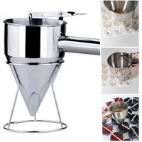 Hand-held Stainless Steel Funnel Cone Candle Liquid Dispenser DIY Aromatherapy Cup Shape Candle Batch Dispense Pouring Tool