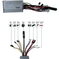 Ebike 36V48V 6-FET 15A 250W JN Controller With Double Light Wire SM Plug 6 Mosfet For Electric Bicycle 250W Motor JN Series Part