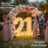 Oversized 120cm LED Number 21 Marquee Light Birthday Decor Sign For Celebration Scene Backdrop Or Milestone Photo Area Decor