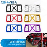 Motorcycle Radiator Guards Protection Aluminum Oil Cooler Grill Cover For Harley Touring Street Road Electra Glide FLHTK 23.5-25