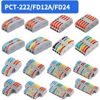 10/100Pcs Lever Wire Connectors, Compact Splicing Wire Connector, 2 3 5 Way Electrical Connectors, for Quick Connect 28-12 AWG