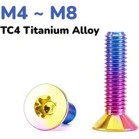 AliExpress NONE TC4 Titanium Alloy M4 M5 M6 M8 Colour Countersunk Torx Screws for DIY Bicycle Motorcycle Modification