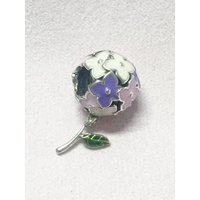 2024 Winter New S925 Charm Purple hydrangea flower Bead Fit Bracelet for Women's Exquisite Jewelry Birthday Anniversary Gift