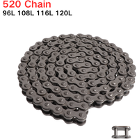 AliExpress NONE Motorcycle 520 Chains With Spare Chain Link 96L/108L/116L/120L Drive Chain For UTV ATV Buggy Quad Dirt Bike Motocross Accessory