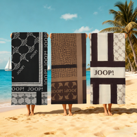 JOOP! Absorbent Beach Towel, Quick Dry Microfiber Bath Towel, Luxury Print Soft Towel for Beach Pool Travel Bath Towel