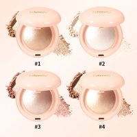 Face Highlighter Baked Illuminator Powder Pearl Shimmer Natural Radiant Glow Smooth Glossy Long Lasting Brightening Facial Makeu