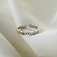 925 Sterling Silver Make A WISH Adjustable Rings For Women Wedding Luxury Quality Jewelry Wholesale