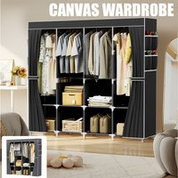 A Four-Row Extra-Large Metal Wardrobe with A Metal Frame, 170*45*170cm, Ideal for Storing Clothes, Shoes, And Accessories, Dorm Room Storage Box | Modern Wardrobe | Sturdy Metal Structure, Clothing