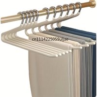 10Pcs Metal Z-Shaped Pants Hanger Non-Slip Durable Clothes Hanger Multi-functional Wardrobe Jean Hanger Home Pant Organizer