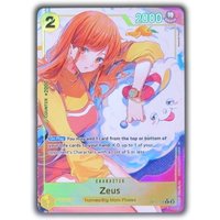 4Pcs OPCG One Piece TCG English 2 Cost Zeus OP11-106 Zeus Rare Card Nami&Zeus Textured Foil Card Anime Collectible Cards