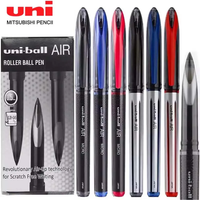 3/6pcs Uni ball Gel Pen Air Straight Liquid Signature Pen Black 0.5 0.7mm Free Ink Control Writing School Supplies UBA-188