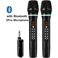 Professional Wireless Microphone Handheld Bluetooth Karaoke Mic Recording Studio Home Party Singing for Car Speaker Church Show