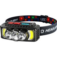 400000LM Headlamp Super Bright LED Headlamp USB Rechargeable Head Torch Built-in Battery 18650 Flashlight Outdoor Portable Light
