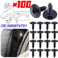 20-100Pcs Car Mudguard Wheel Arch Bumper Fasteners M5*16 Metal Self-Tapping Screws N90974701 For Volkswagen Porsche Audi