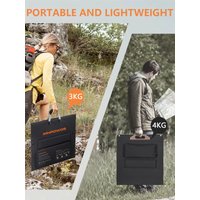 MHPOWOS Portable Solar Charger 40V 220W Foldable Solar Panel Kit for Jackery Bluetti Ecoflow Power stations RV Camping Patio