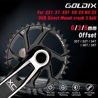 GOLDIX Direct Mount chainring 0mm 3mm 6mm offset chainring narrow wide 3 bolt for XX1 X1 X01 X0 X9 NX SX DUB Direct Mount crank