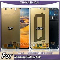 OLED/TFT LCD For Samsung Galaxy A20 LCD 6.4inch Display Touch Screen With Frame Digitizer Assembly For A20 Replacement Parts