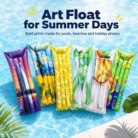 Street Graffiti Print Inflatable Swimming Float Anti-leak Foldable Water Floating Bed for Adults Kids Beach Lake Pool Relax