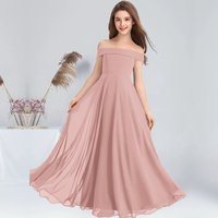 A-line Off the Shoulder Floor-Length Chiffon Junior Bridesmaid Dresses Cabernet Flower Girl Dress Wedding Junior Party Dress