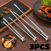 Grill Tongs Stainless Steel Steak Clip Pancake Barbecue Spatula Clip BBQ Tong Frying Fish Spatula Clip Bread Household Non-Slip