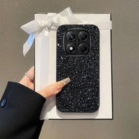Luxury Artificial Rhinestone Glitter Diamond Leather Fashion Phone Case For Xiaomi Redmi Note 14 15 4G 5G Pro + Soft Back Cover