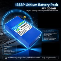 13s8p 48V 200ah Lithium-Ionen-Akkupack 48V 1500W Elektroakku, Eingebautes BMS