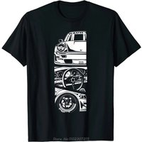 S-5XL Men's Clothing JDM Japanese Automotive Retro Race Oversized T-shirt Tuning Car Fitness T Shirt O-Neck Casual Cotton Tshirt