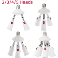E27 Splitter 2/3/4/5 Heads Lamp Base Adjustable LED Light Bulb Holder Adapter Converter Socket Lamp Bulb Holder