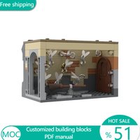 206 PCS Famous Film Magic Key House MOC Customize Modular Building Block Kids Educational Model Creative DIY Assembly Toy Gift