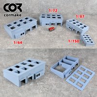 Assembly Architectural Miniature Bungalow Garage Villa Office Building Railway Railroad Diorama Scale Model Kit 1/64/72/87/150