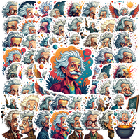 50-100PCS Einstein Science Vinyl stickers Waterproof Sticker for Water Bottle Laptop Phone Planner Skateboard Party Favor Decor