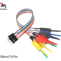 (ZYDD01) 20cm 10P High Efficiency Test Hook Clip Logic Analyzer Cable Gripper Probe Test Clamp For Chips Pins Connecting Testing