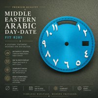 MIyota 8285 31mm Middle Eastern Arabic Double Calendar DAY DATE watch dial compatible with Miyota hands automatic movement