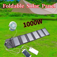1000W Foldable Solar Panel USB Type C Mobile Phone Charging Outdoor PC Hiking Camping Portable Battery Bank Charging Christmas