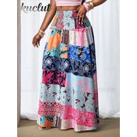 Elegant High-Waisted A- Line Skirt For Women Fashionable Spring/Autumn 2026 New Arrival With Belt