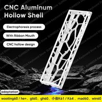 Holy60 Keyboard Case Wooting 60HE GH60 Hollow Aluminum Keyboard Shell 60% Keys Layouts For Mad 60he Win60 GT60 Gaming Keyboard