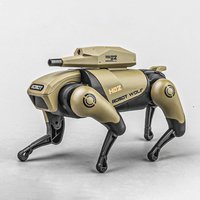 Alloy Mechanical Wolf Technology Machine Model Toy Intelligent Walking Sound Light Touch Sensing Robot Toys for Boys Presents