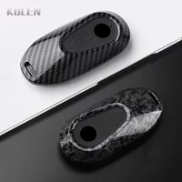 ABS Carbon Fiber Style Car Key Case Cover Fob For Mercedes Benz C E S Class GLC GLB CLA CLS W223 W214 W206 X254 S400 S450 S480