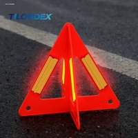 TILONDEX High Visibility Reflective Triangle Warning Kit Durable Plastic Rear External Car Accessory