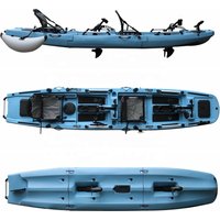 Saves Space and Easy to Transport Modular 2 Person 3 Section Detachable Fishing Pedal Kayak for Sale