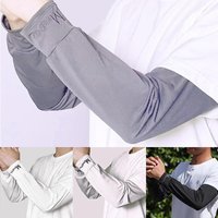 Ice Silk Sleeve Loose Enlarged Summer UV Protection Arm Quick Drying Sleeve Breathable Sports Driving Cycling Men Sleeves