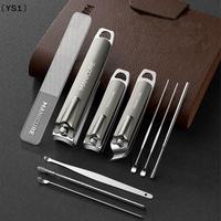 〔YS1〕10pcs Portable Carbon Steel Professional Nail Care Kit Includes Nail Clippers And Manicure Tools Portable Storage Box Gits