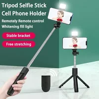 360 ° Rotatable Selfie Stick Telescopic Travel Handheld Tripod Portable Phone Stand Bluetooth Remote Extendable Phone Holder
