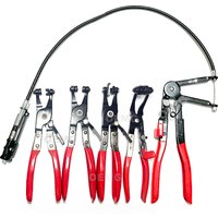 Flexible Hose Clamp Pliers Flat Band Hose Pliers Wire Long Reach Removal Tool for Car Coolant Hose Water Pipe Disassembly Tools